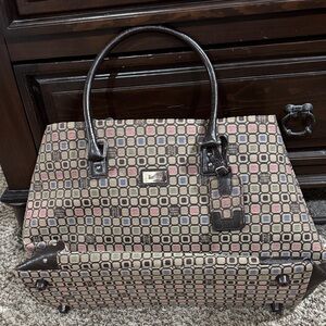 Liz Claiborne Geometric Satchel with Black Trim